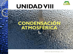UNIDAD VIII-Condensación atmosférica