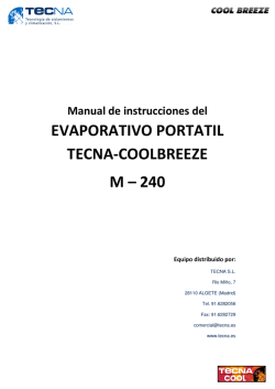 EVAPORATIVO PORTATIL TECNA-COOLBREEZE M – 240
