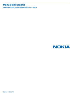 Manual del Usuario para Equipo auricular estéreo Bluetooth - Nokia