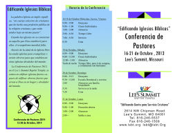 Conferencia de Pastores - Lees Summit Baptist Temple