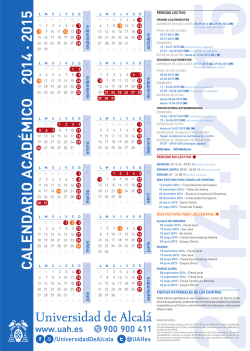 Calendario académico (PDF) - Universidad de Alcalá