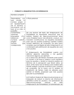 documento - Instituto Federal de Telecomunicaciones