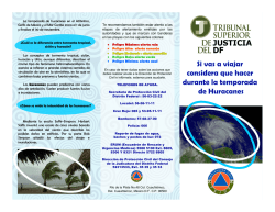 ¿Qué hacer durante la temporada de huracanes? - Poder Judicial