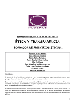 ética y transparencia - Propuestas Asamblea Ciudadana - Podemos