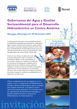 Gobernanza del Agua y Gestión Socioambiental para el - ICH