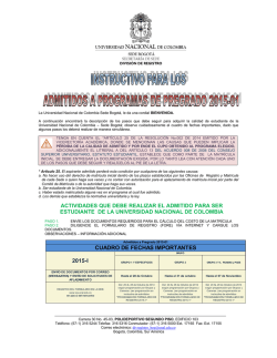 instructivo para los programas de pregrado 2015-01 - División de