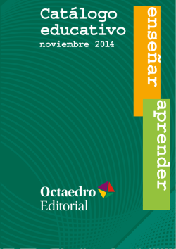 Catálogo educativo - nov. 21014 - Octaedro Editorial