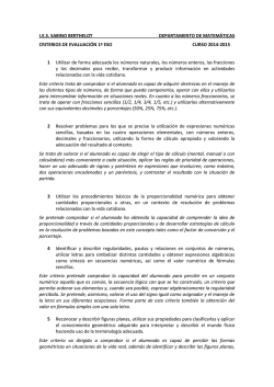 Criterios Evaluación 1º ESO - Gobierno de Canarias