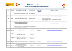 TABLA DE LICITACIONES RECIENTES DE - del FCAS - Aecid