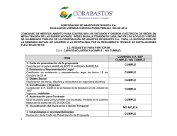 TABLA DE CONTENIDO - Corabastos