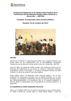 Ecuador: El desarrollo como proceso político - Presidencia de la