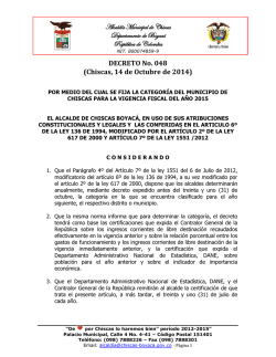 Descargar Decreto No. 048 de 14 de Octubre de 2014 - Chiscas
