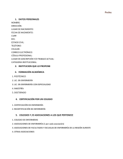 Formato Curriculum 2015 - Secretaría de Salud de Tabasco