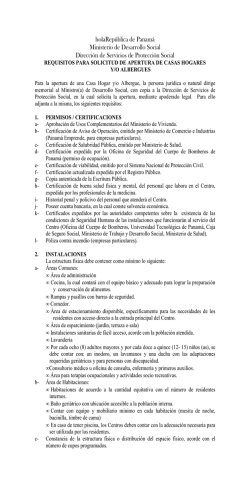 requisitos para apertura de CASA HOGAR - Ministerio de Desarrollo