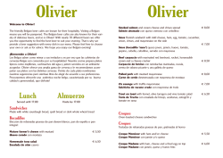 Lunch Almuerzo - Cafe-olivier.be