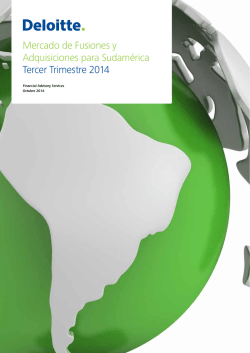 Mercado de Fusiones y Adquisiciones para Sudamérica - Deloitte