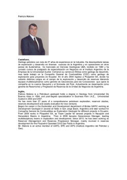 Patricio Malone - Instituto Argentino del Petroleo y del Gas