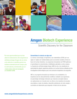 Folleto - Amgen Biotech Experience
