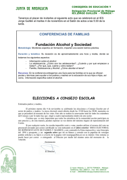 Conferencias de Familia: Fundación Alcohol y - Jorge Guillén