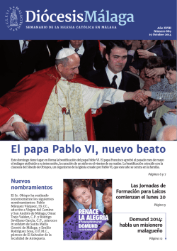 El papa Pablo VI, nuevo beato - Diócesis de Málaga