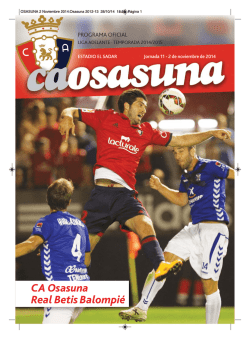 programa oficial - Club Atlético Osasuna