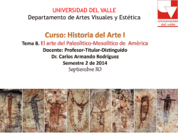 Arte Paleolítico America - Universidad del Valle