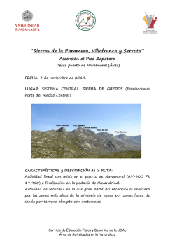 “Sierras de la Paramera, Villafranca y Serrota”