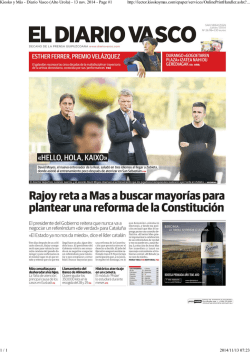 Page 1 of 1 Kiosko y Más - Diario Vasco (Alto Urola) - 13 oct. 2014