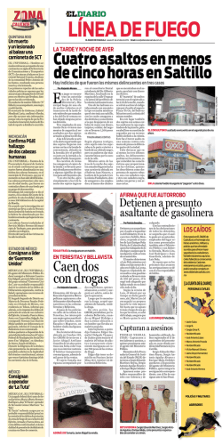 Cuatro asaltos en menos de cinco horas en Saltillo - El Diario de