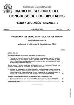 Diario Sesiones Congreso Diputados. - Instituto Español de
