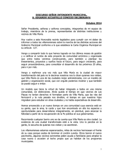 Discurso Informe de Gestión Octubre 2014 - Municipalidad de Villa