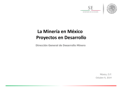 el sector minero nacional - Cámara Mexicana de la Industria de la