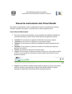 Manual de matriculación Aula Virtual Moodle - Aulas Virtuales