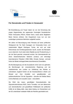 PDF: Für Demokratie und Frieden in Venezuela! - Dr. André Hahn