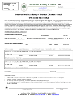 International Academy of Trenton Charter School Formulario de