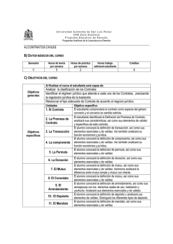 Contratos Civiles - Universidad Autónoma de San Luis Potosí
