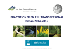 Practitioner en PNL Transpersonal - Fundación EDE Fundazioa
