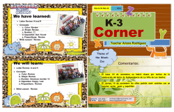 K-3 Weekly Newsletter - ecapanama