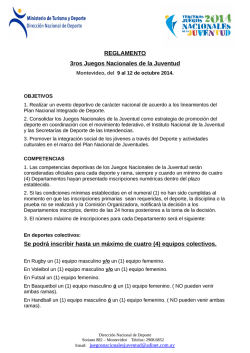 Reglamento General JNJ 2014 - Federación Uruguaya de Ajedrez
