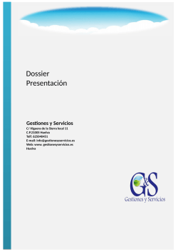 Dossier Presentación - Gestiones y Servicios