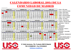 Calendario Laboral 2014 - FTSP-USO-Madrid