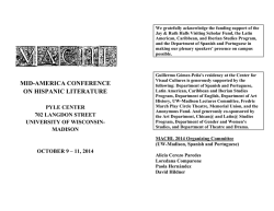 mid-america conference on hispanic literature - Department of
