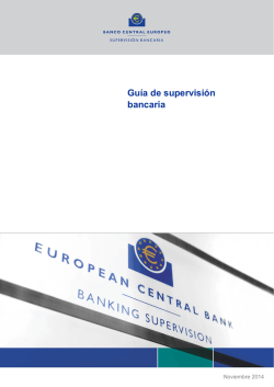 Guía de supervisión bancaria - European Central Bank - Europa