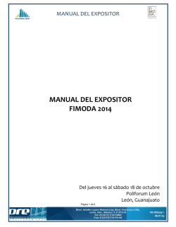 Descarga el manual del expositor - fimoda