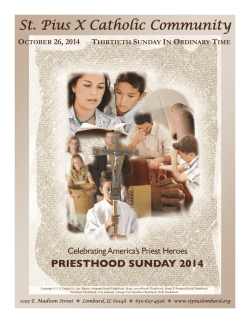 October 26 - St. Pius X Catholic Community