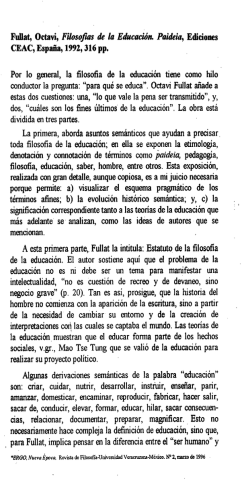 Fullat, Octavi, Fttosofias de la Education. Paideia, Ediciones CEAC