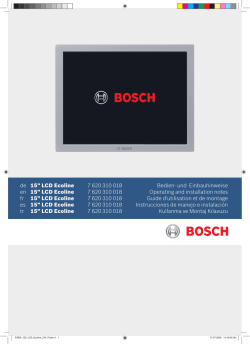 Bedien- und Einbauhinweise (PDF 587,06 kB) - Bosch