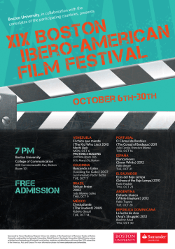 XIX Boston iibero -American Film Festival - Brandeis University