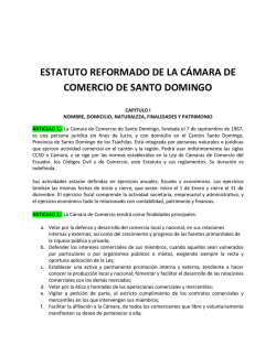 Estatutos - Cámara Comercio Santo Domingo