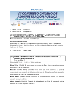 Programa del VII Congreso Chileno de Administración Pública